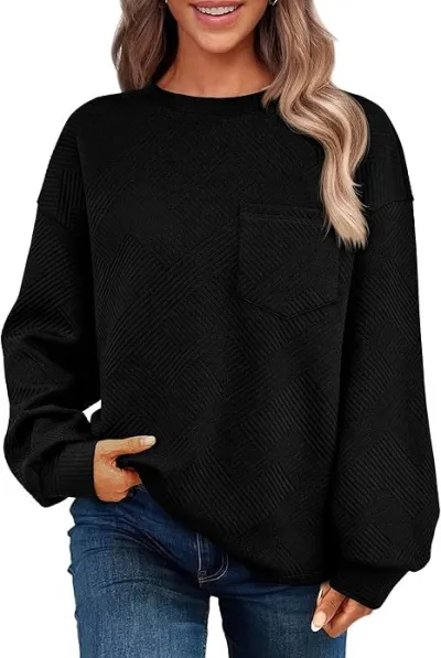 Women Casual Street Hipster Crewneck Long Sleeve Sweatshirt