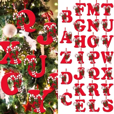 Christmas Party Simple Creative Christmas Tree Decoration 26 English Alphabet Acrylic Pendant