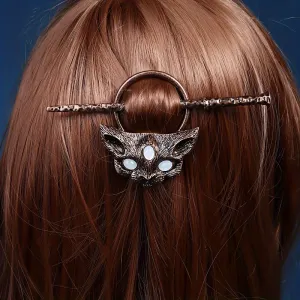 Women Vintage Gothic Cat Moonstone Hair Accessories