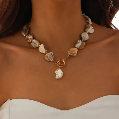 Women Summer Vacation Exaggerated Ocean Style Shell Starfish Necklace