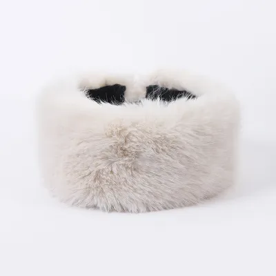 Women's Solid Color Faux Fur Plush Empty Cap Autumn Winter Retro Hat