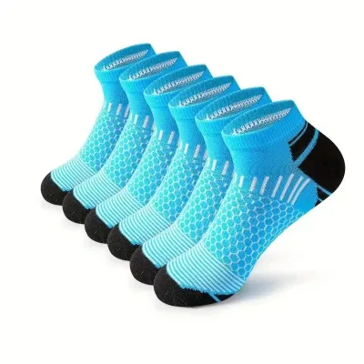 Men Simple Breathable Cotton Socks Moisture Wicking Sports Crew Socks