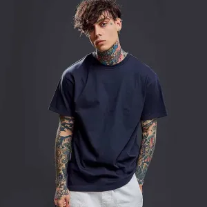 Men Casual Plus Size Solid Color Short Sleeve Cotton T-Shirt