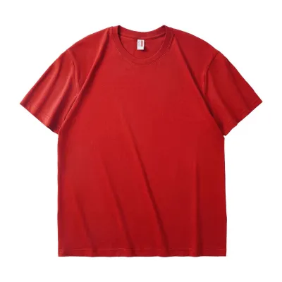 Men Casual Plus Size Solid Color Short Sleeve Cotton T-Shirt