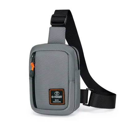 Men Casual Outdoor Oxford Cloth Mobile Phone Chest Bag Urban Simplicity
