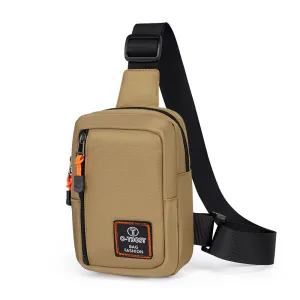 Men Casual Outdoor Oxford Cloth Mobile Phone Chest Bag Urban Simplicity