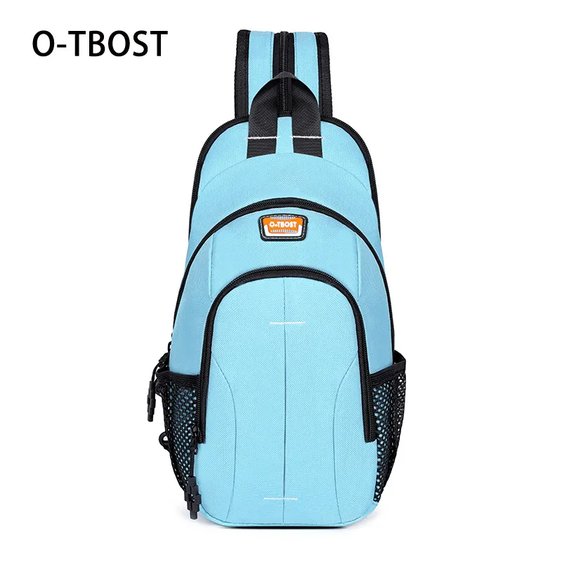 Men Outdoor Multifunctional Chest Bag Waist Pack with Letters Pattern