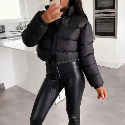 Winter Women Fashion Solid Color Warm Jacket