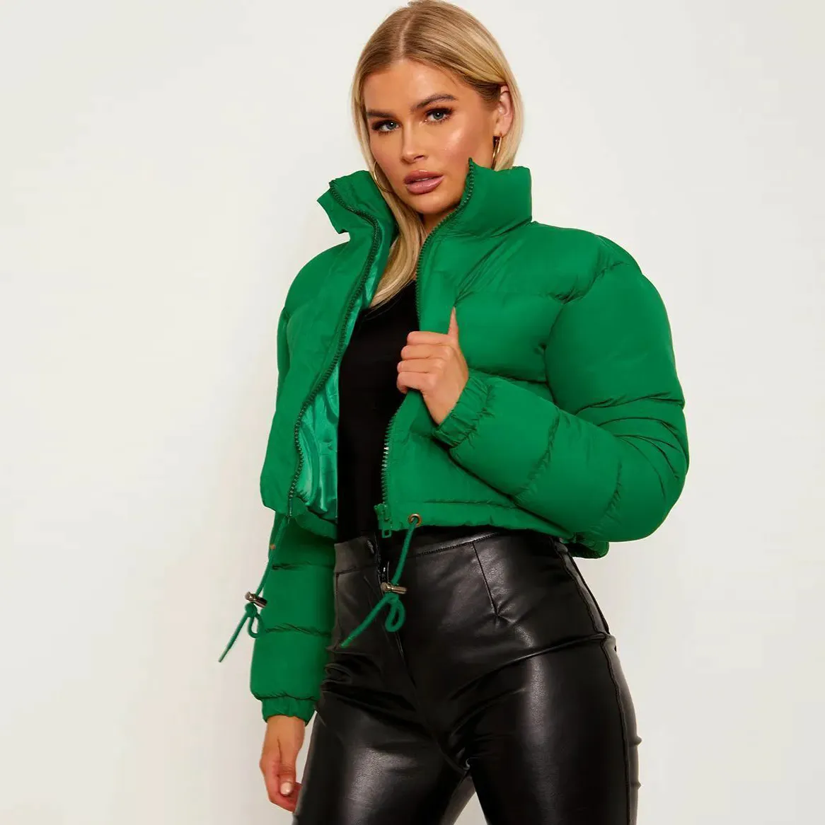 Winter Women Fashion Solid Color Warm Jacket