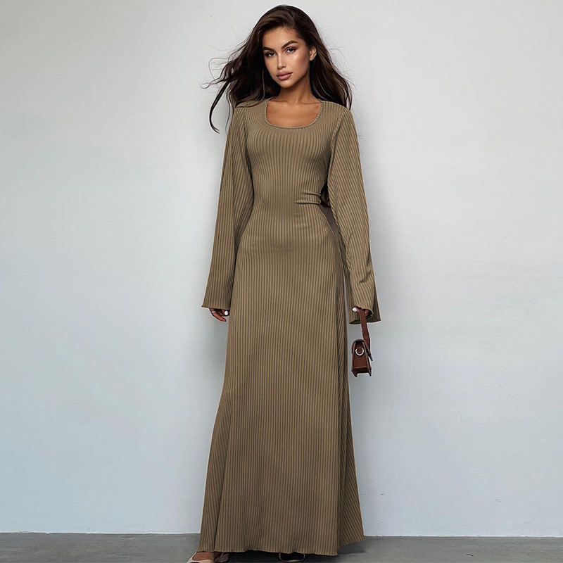 Wholesale Women Fashion Loose Solid Color U Collar Back Lace