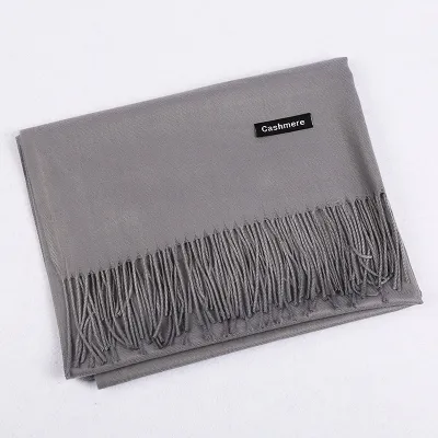 Autumn Winter Fashion Solid Color Imitation Cashmere Scarf