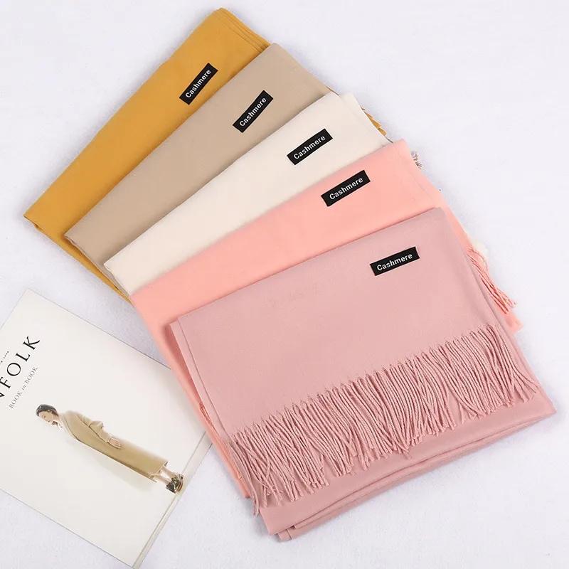 Autumn Winter Fashion Solid Color Imitation Cashmere Scarf