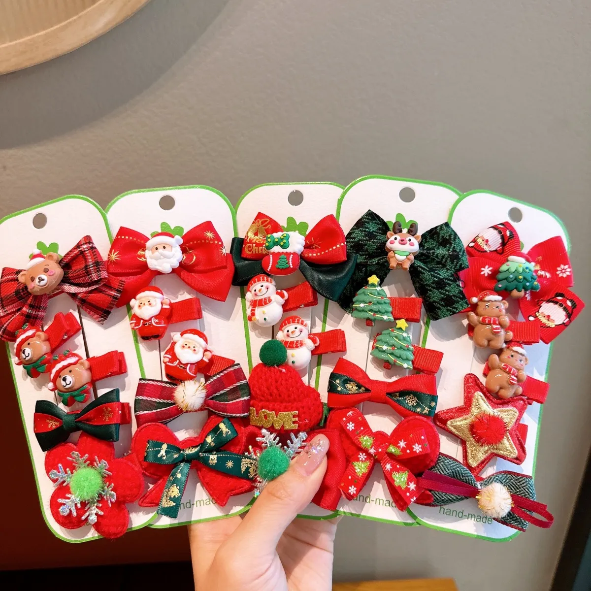Children Christmas Hair Accessories Set Metal Side Clip Non-Mainstream Personality Trend