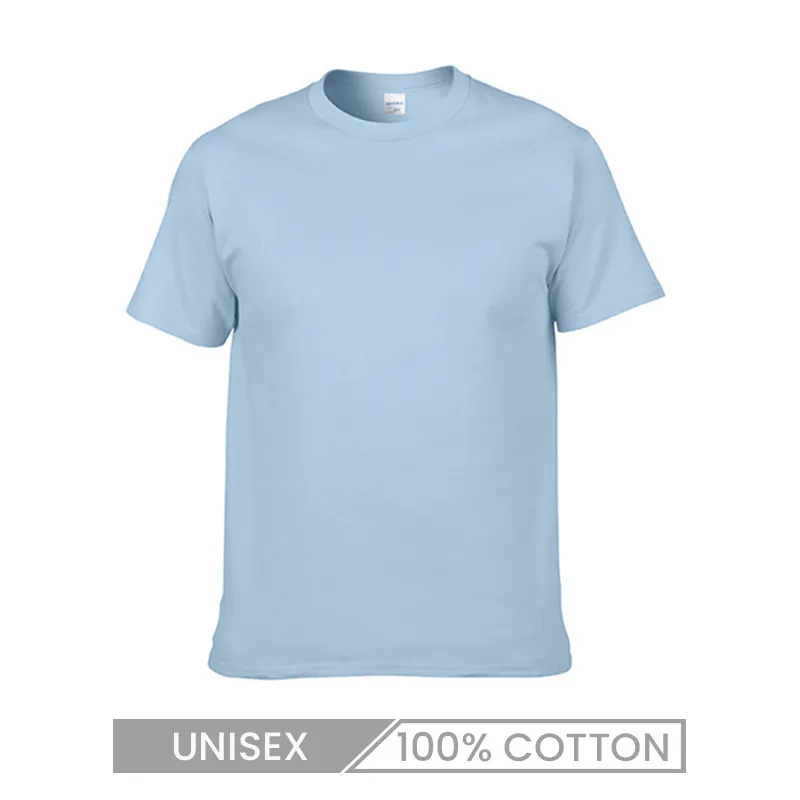 Custom Gildan 76000 Pure Cotton Solid Color Crewneck T-Shirt for Men and Women