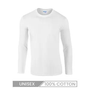 Gildan 76400 Long Sleeve Crewneck Cotton T-Shirt Basic Casual Loose Fit