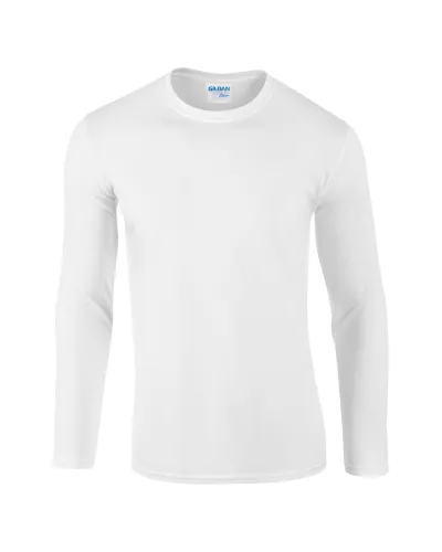Gildan 76400 Long Sleeve Crewneck Cotton T-Shirt Basic Casual Loose Fit
