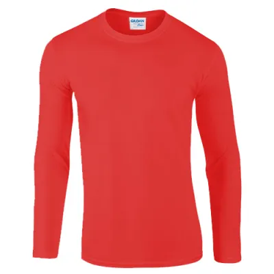 Gildan 76400 Long Sleeve Crewneck Cotton T-Shirt Basic Casual Loose Fit