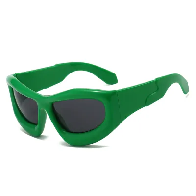 Simple Unisex Creative Cat Eye Bubble Sunglasses, PC Frame, Personality Hip Hop Style