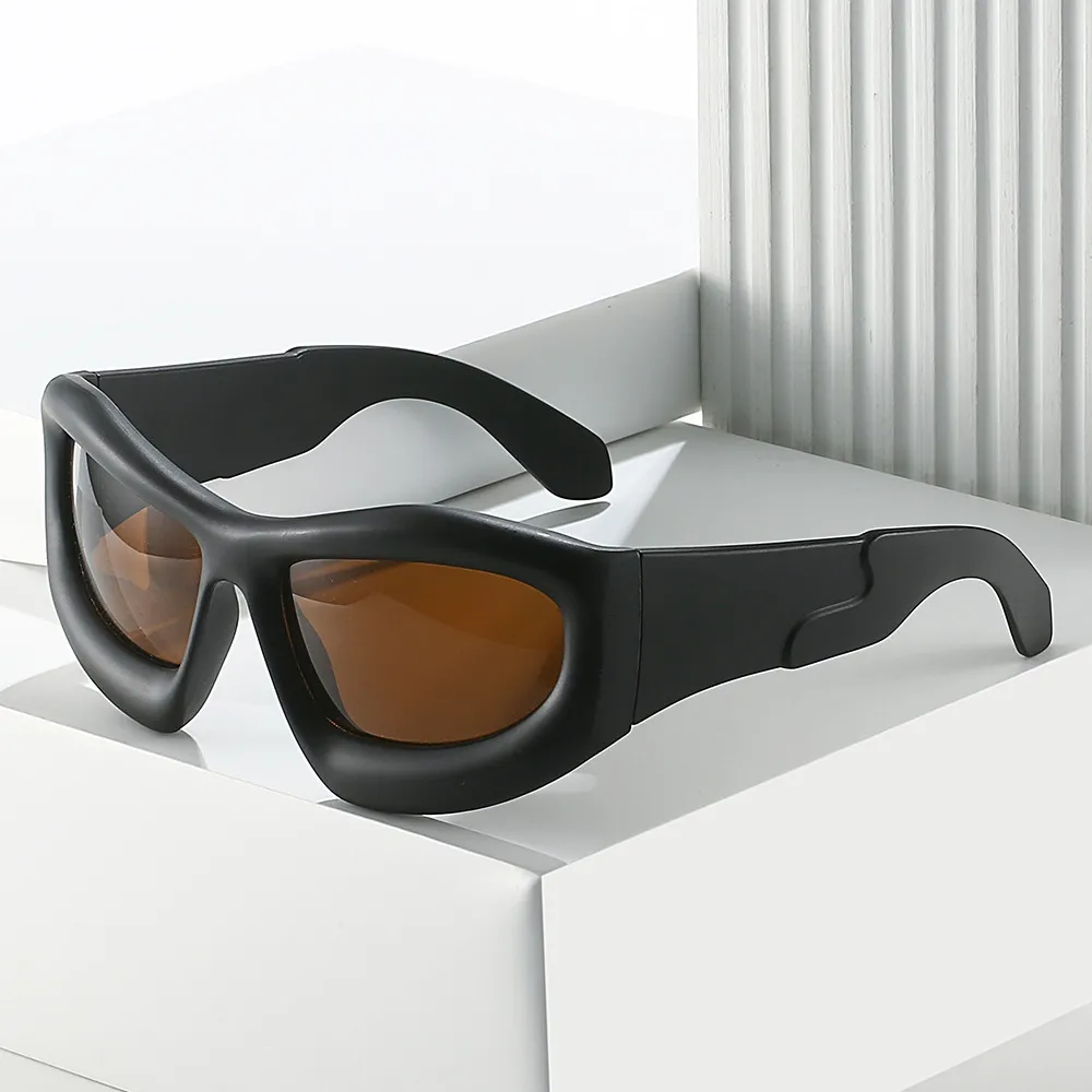 Simple Unisex Creative Cat Eye Bubble Sunglasses, PC Frame, Personality Hip Hop Style