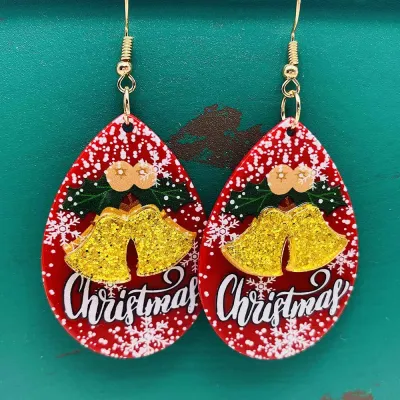 Geometric Fashion Acrylic Christmas Earrings Party