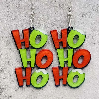 Geometric Fashion Acrylic Christmas Earrings Party