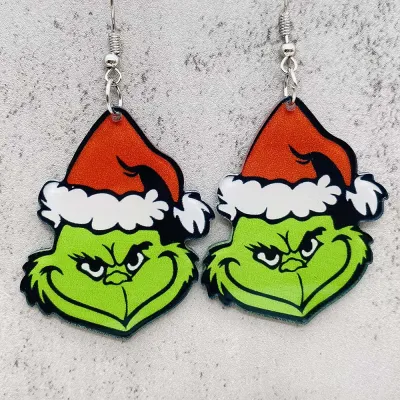 Geometric Fashion Acrylic Christmas Earrings Party