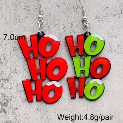 Geometric Fashion Acrylic Christmas Earrings Party