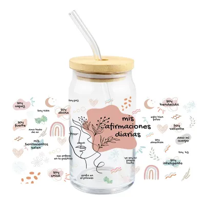 Fashion Waterproof High Temperature Resistant Glass Cup DIY Transparent Stickers Lovable Wind for Home Kitchen