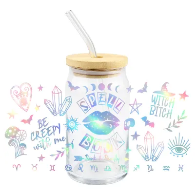Fashion Waterproof High Temperature Resistant Glass Cup DIY Transparent Stickers Lovable Wind for Home Kitchen