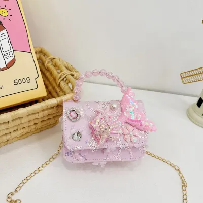 Kids Girls Fashion Casual Cute Shell Crossbody Handle Princess Bag