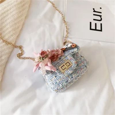 Kids Girls Fashion Casual Cute Flower Crossbody Handle Princess Bag Toddler