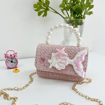 Kids Girls Fashion Casual Cute Bow Crossbody Handle Princess Bag