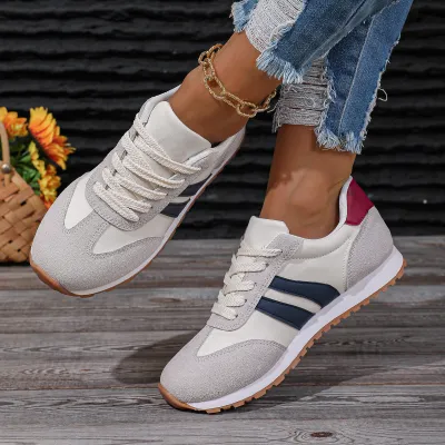 Women Fashion Casual Plus Size Breathable Cloth German Trainers Lace Up Sneaker