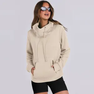 Autumn Winter Women Elegant Pullover Hoodie Long Sleeve Blank