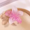 1# Multicolor Transparent Frangipani Clip-Transparent Pink