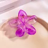4# Multicolor Transparent Egg Flower Clamp-Transparent Purple