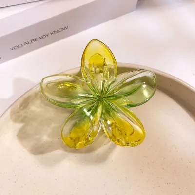 Large Size 8cm Egg Flower Hairpin Gradient Color Beach Vacation Hair Claw