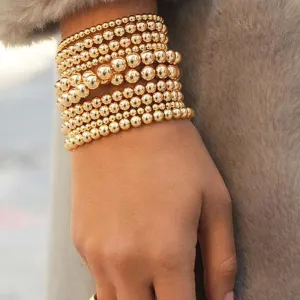 Simple Round Beaded Bracelet Unisex Plastic Resin Handstring