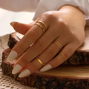 Fashion Women Creative Simple Retro Ten-Piece Midi Rings