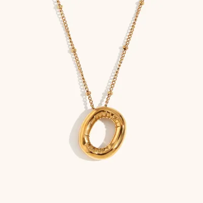 Jewelry Stereo Balloon 26 Alphabet Letters Necklace Stainless Steel Copper Fashion Commuter