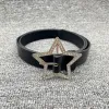 [Black] Rhinestone Star Belt