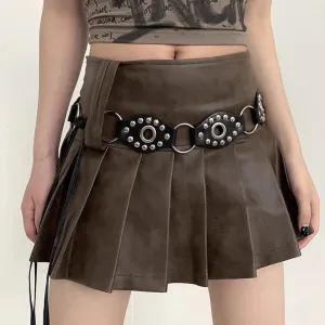 Women's Y2K Vintage Rivet Hollow PU Leather Studded Belt