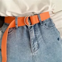 Fashion Vintage Women Suede Eyelet Wide Belt
