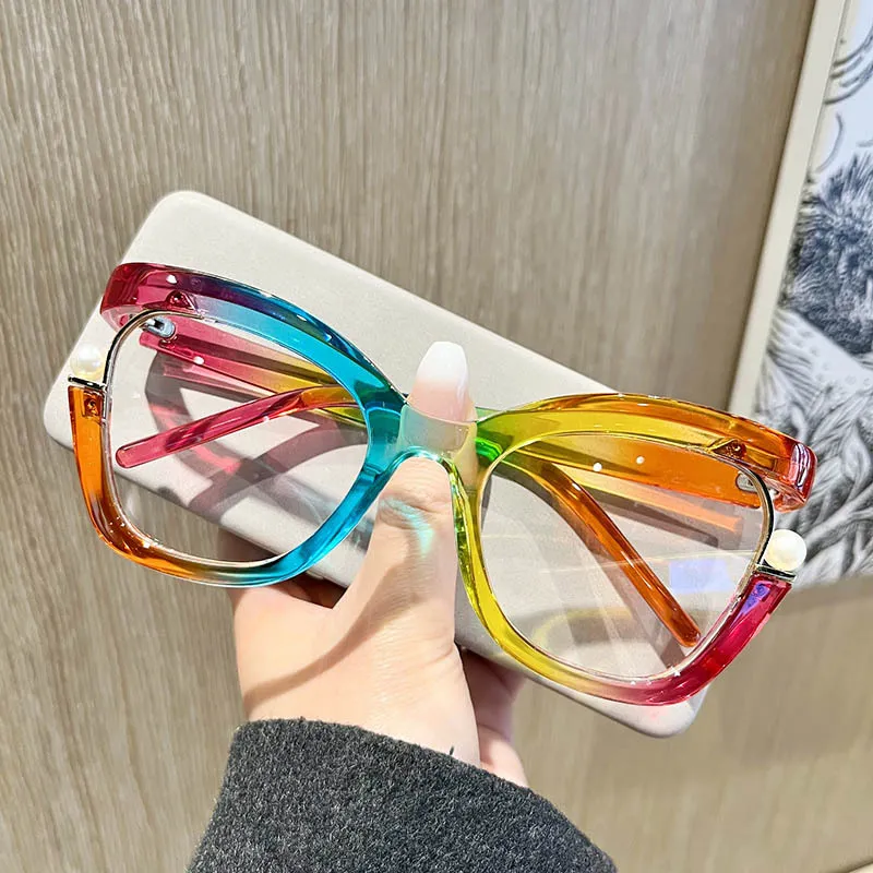 Women Fashion Colorful Oval Box Sunglasses