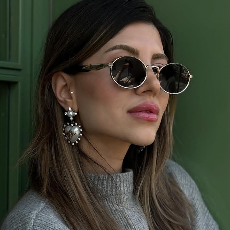 Wholesale Women Fashion Simple Oval Frame Metal Sunglasses Wholesale Women Fashion Simple Oval Frame Metal Sunglasses