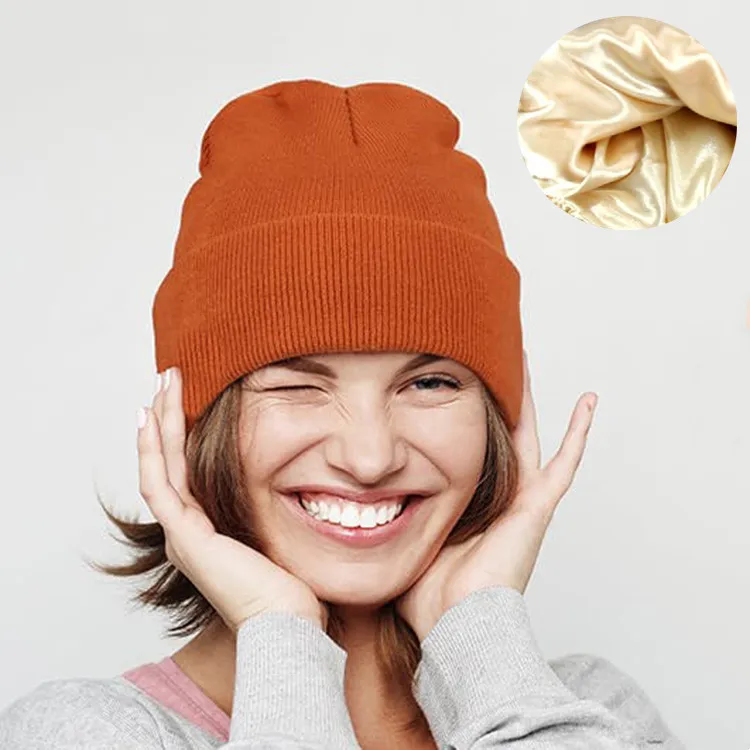 Autumn Winter Solid Color Unisex Warm Knitted Beanie Hat
