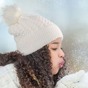 Autumn Winter Coarse Wool Knitted Solid Beanie Hat - Acrylic Fibers Casual Style Warm