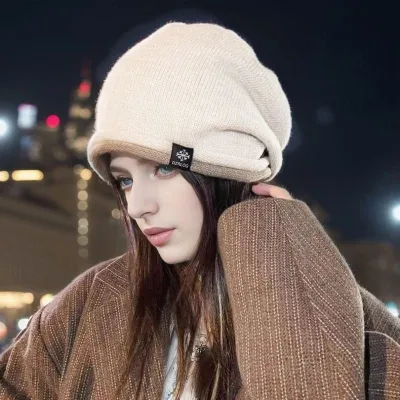 Autumn Winter Men Women Fashion Cashmere Knitted Beanie Hat