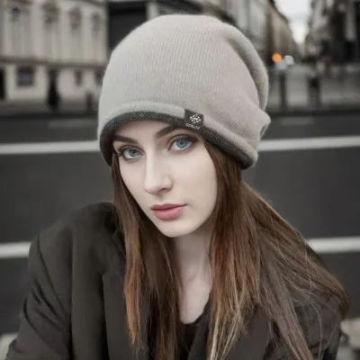Autumn Winter Men Women Fashion Cashmere Knitted Beanie Hat