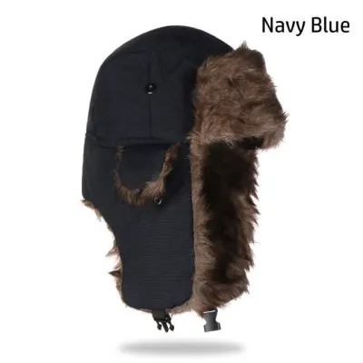 Winter Men Women Warm Outdoor Cold-Proof Windproof Ear Cover Thickened Plush Hat